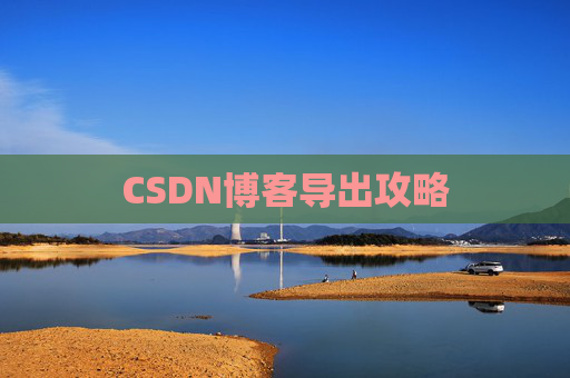 CSDN博客导出攻略